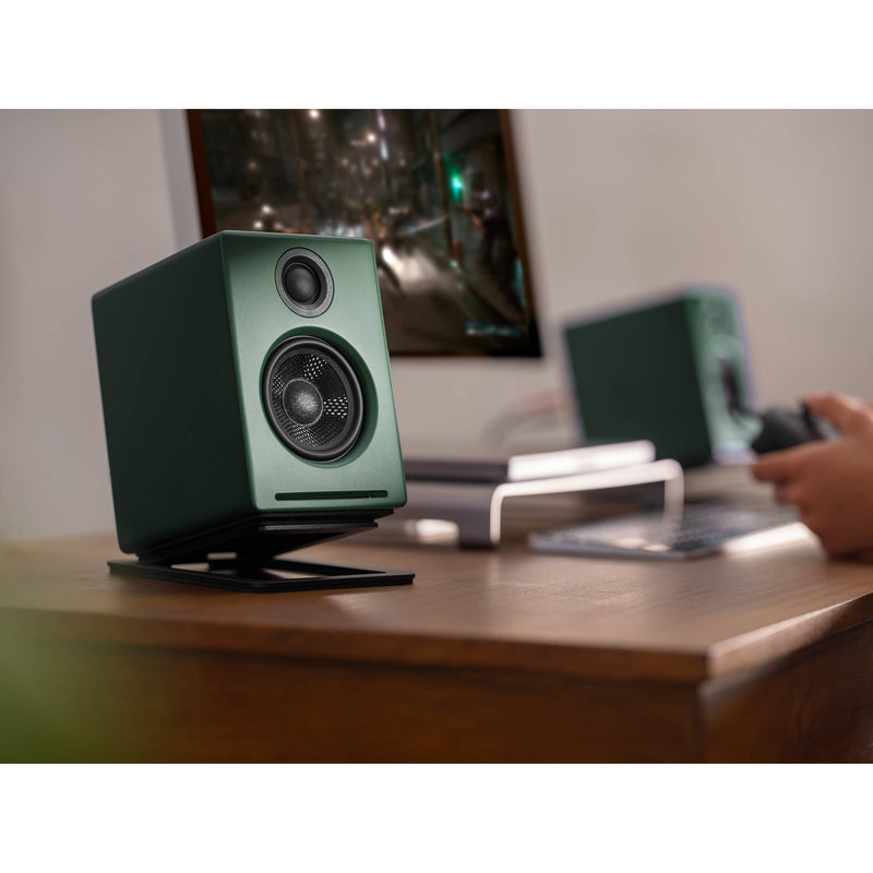 Audioengine A2+ Next Gen Wireless Bluetooth Speaker System (Matte Green, Pair)