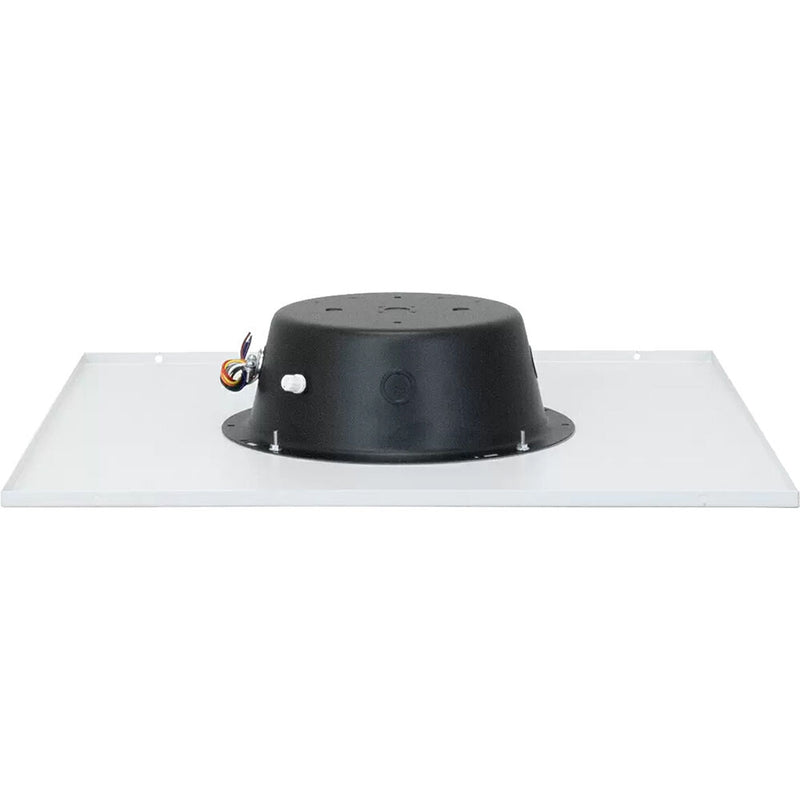 Lowell Manufacturing Dual-Cone Lay-In Tile Ceiling Speaker with Enclosure, 25/70V Transformer, and Volume Control (2 x 2')