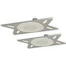 Lowell Manufacturing Dual-Cone Lay-In Ceiling Speaker with 25/70V Transformer, Grille, and Bridge (2-Pack)