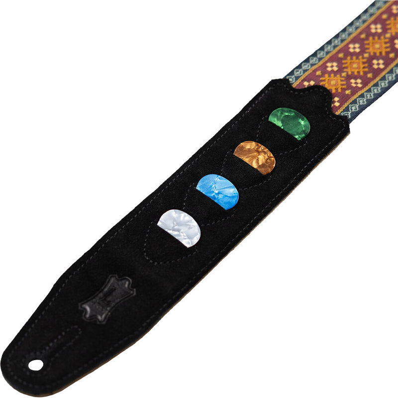 Levy's Vintage Hootenanny 2" Jacquard Guitar Strap (Aztec Red)