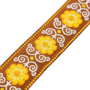 Levy's Vintage Hootenanny 2" Jacquard Guitar Strap (Flower Yellow)