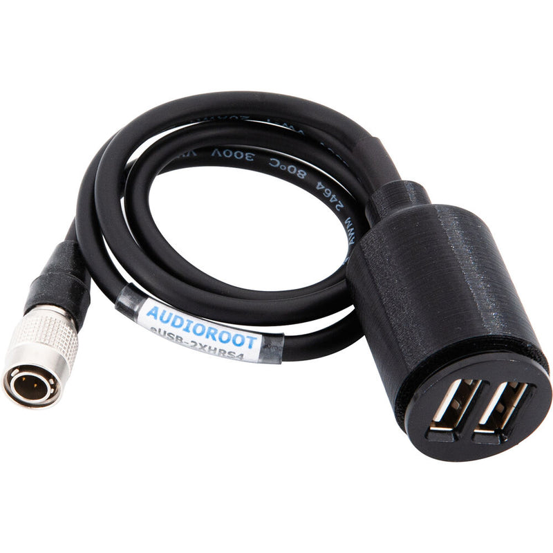 AUDIOROOT 10 to 24V 4-Pin Hirose to 2 x USB Converter