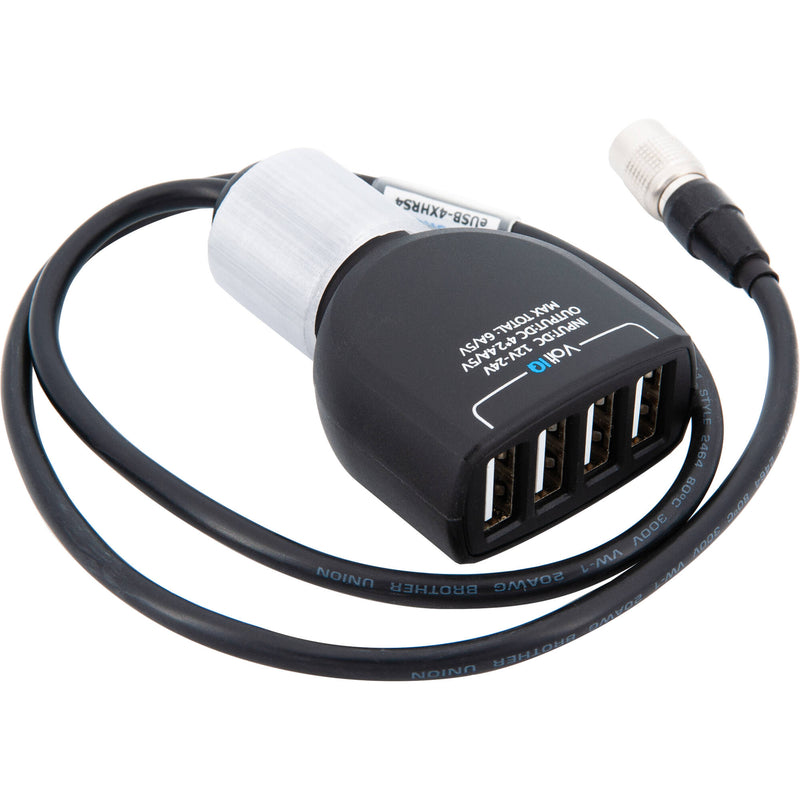 AUDIOROOT 10 to 24V 4-Pin Hirose to 4 x USB Converter