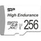 Silicon Power 256GB Golden Series High Endurance UHS-I microSDXC Memory Card with SD Adapter