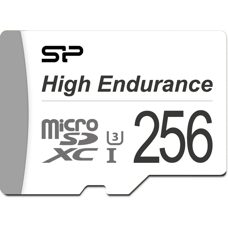 Silicon Power 256GB Golden Series High Endurance UHS-I microSDXC Memory Card with SD Adapter
