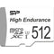 Silicon Power 512GB Golden Series High Endurance UHS-I microSDXC Memory Card with SD Adapter