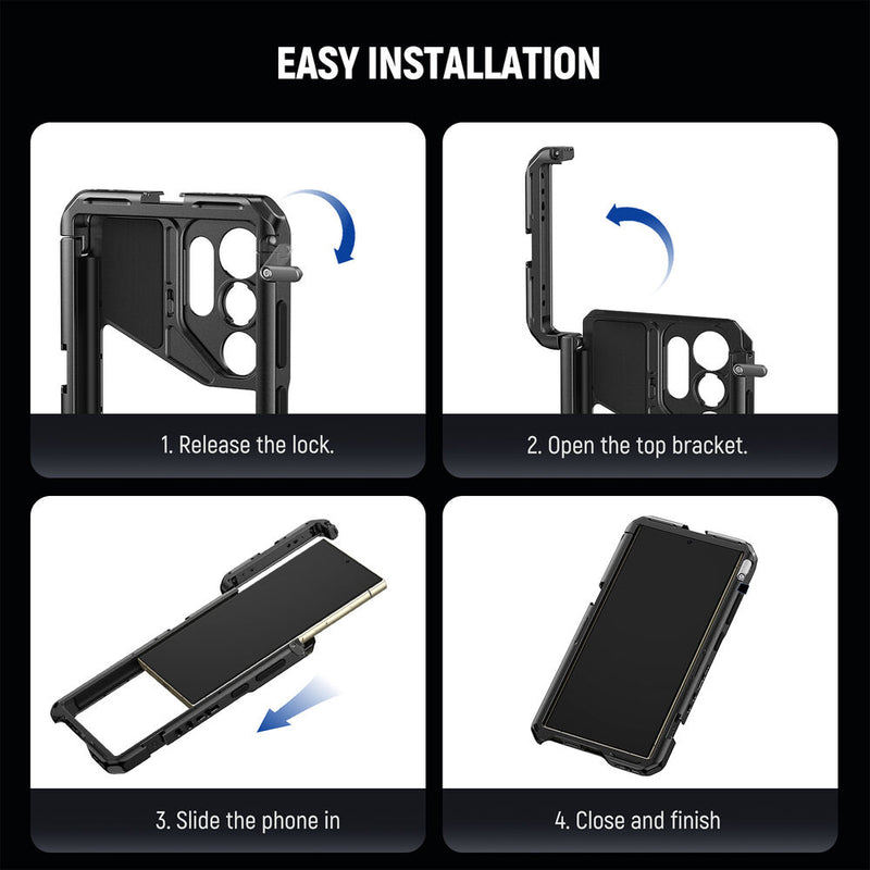 Neewer QR Cage with 17mm, 67mm and T-Mount for Samsung S24 Ultra and Handle
