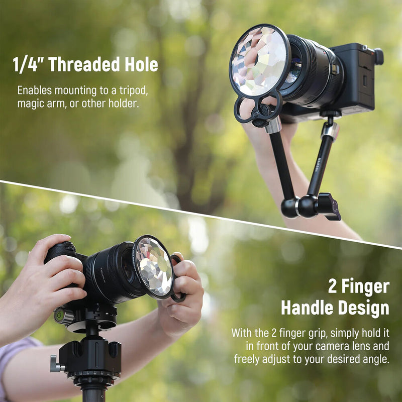 Neewer Handheld Kaleidoscope Prism Lens Filter with Two-Finger Handle (77mm)