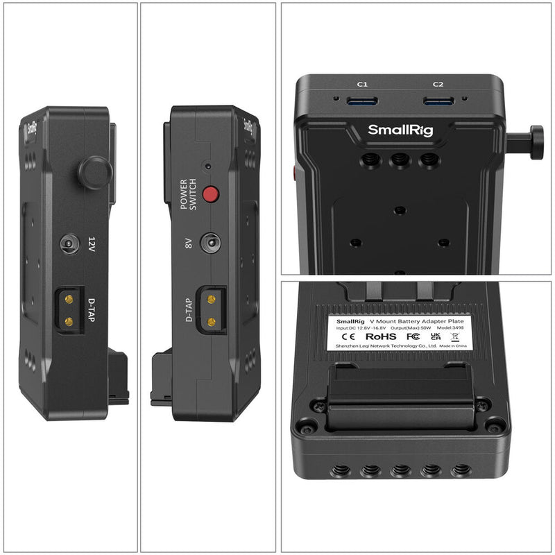 SmallRig V-Mount Battery Adapter Plate with Extension Arm