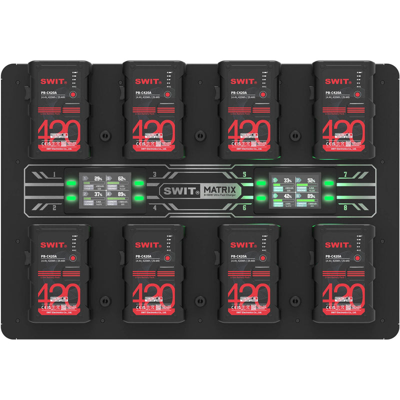 SWIT MATRIX-A8 8-Channel 100W Ultra-Fast Wall Charger (Gold Mount)