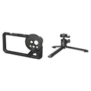 SmallRig Mobile Video Cage for iPhone 15 Pro Max and Tabletop Tripod with Ball Head Kit