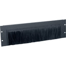 Lowell Manufacturing 19" Cable Brush Panel with Tray for Cable Support (3 RU)