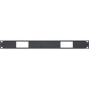 Lowell Manufacturing Rack Panel for 2 Decorator Devices (1 RU)