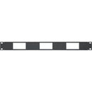 Lowell Manufacturing Rack Panel for 3 Decorator Devices (1 RU)