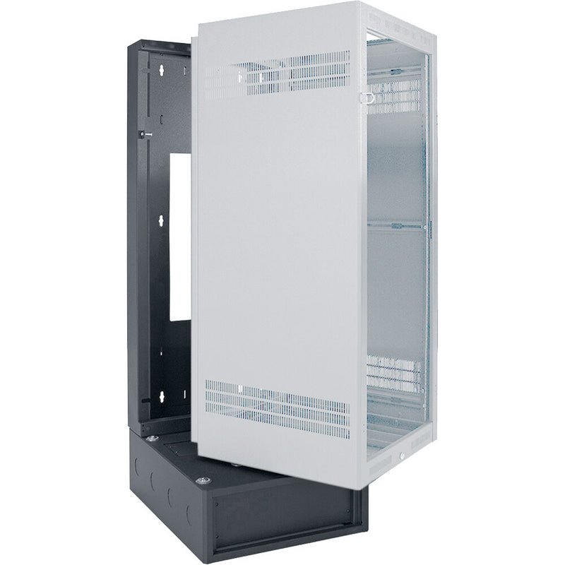 Lowell Manufacturing Wall Rack & 4 RU Base Backbox for 24 RU 32" Cabinet