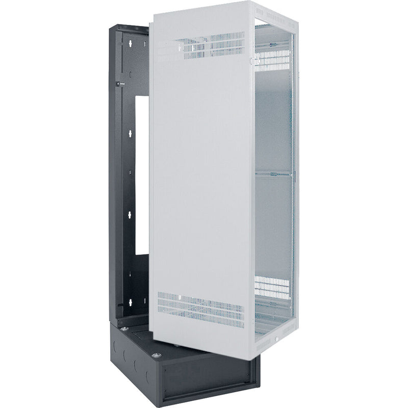 Lowell Manufacturing Wall Rack & 4 RU Base Backbox for 35 RU Cabinet