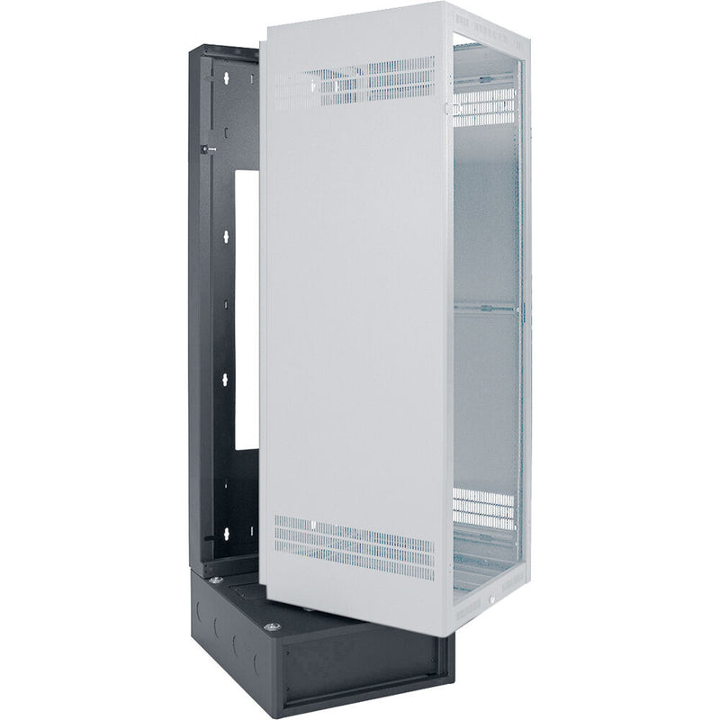 Lowell Manufacturing Wall Rack & 4 RU Base Backbox for 35 RU Cabinet