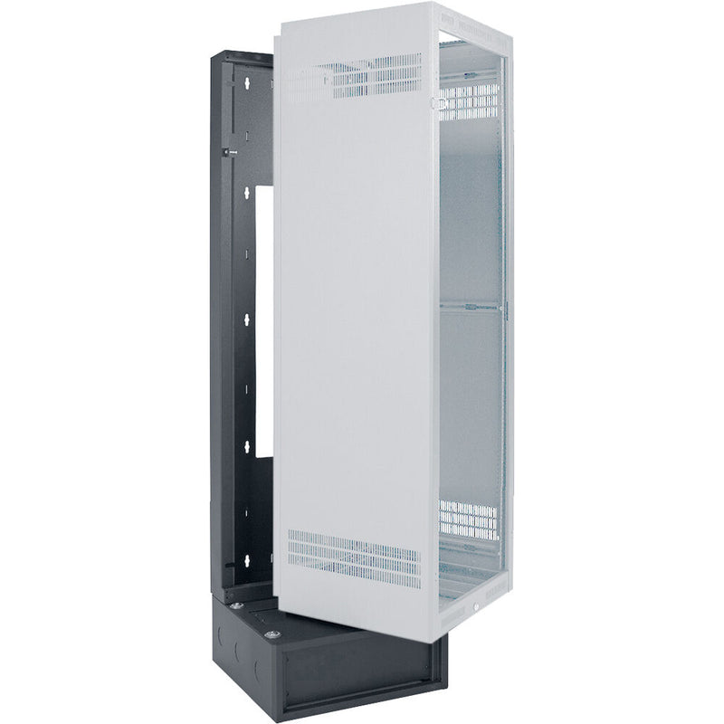 Lowell Manufacturing Wall Rack & 4 RU Base Backbox for 40 RU Cabinet