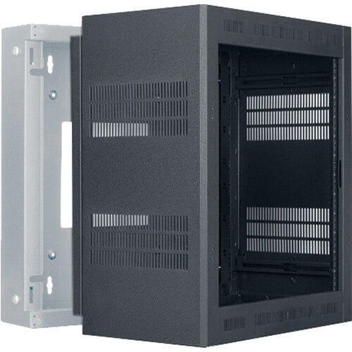 Lowell Manufacturing Wall-Mounted 12 RU, 19" Deep Rack (Cabinet Only)
