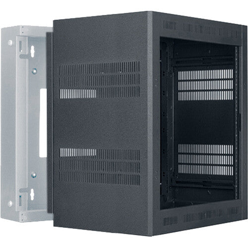 Lowell Manufacturing Wall-Mounted 12 RU, 23" Deep Rack (Cabinet Only)