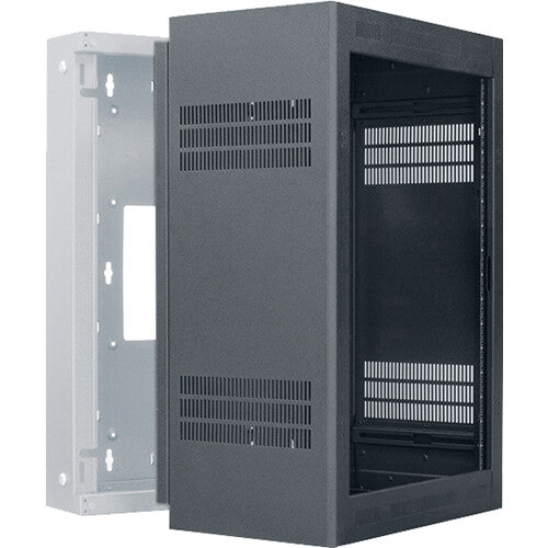 Lowell Manufacturing Wall-Mounted 16 RU, 19" Deep Rack (Cabinet Only)