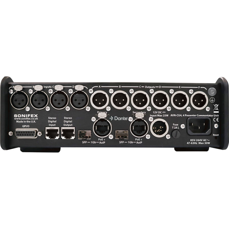Sonifex AVN-CU4 Configurable Dante Commentary Unit for 4 Commentators