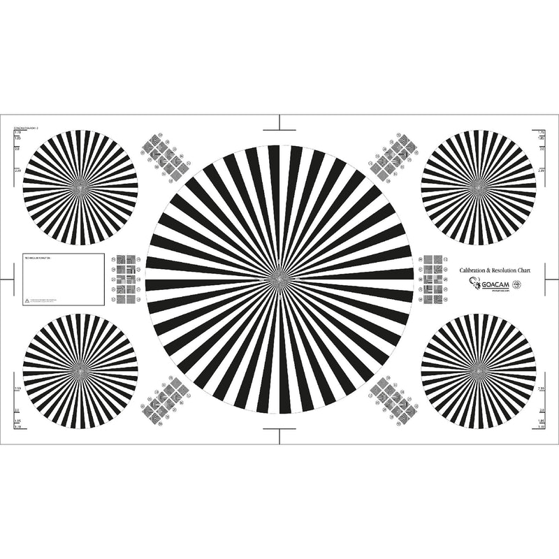 Pret a Tourner Goacam Exa 3 Calibration and Resolution Test Chart (28 x 48")