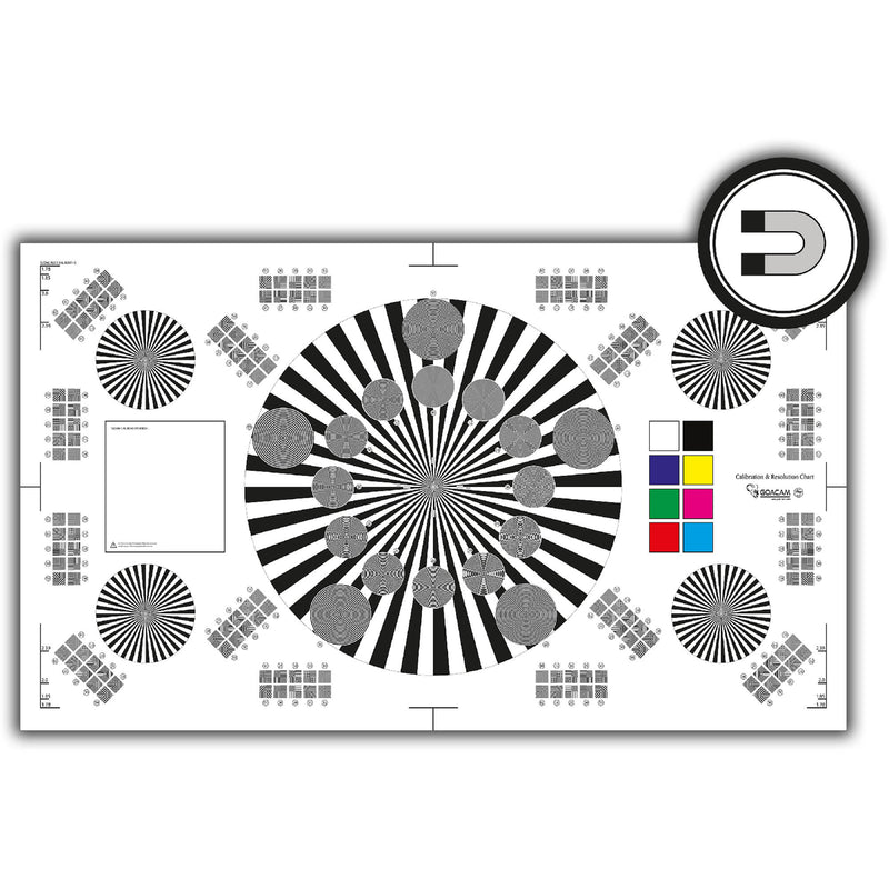 Pret a Tourner Goacam Exa 5 Calibration, Resolution, and Color Test Chart (28 x 48")