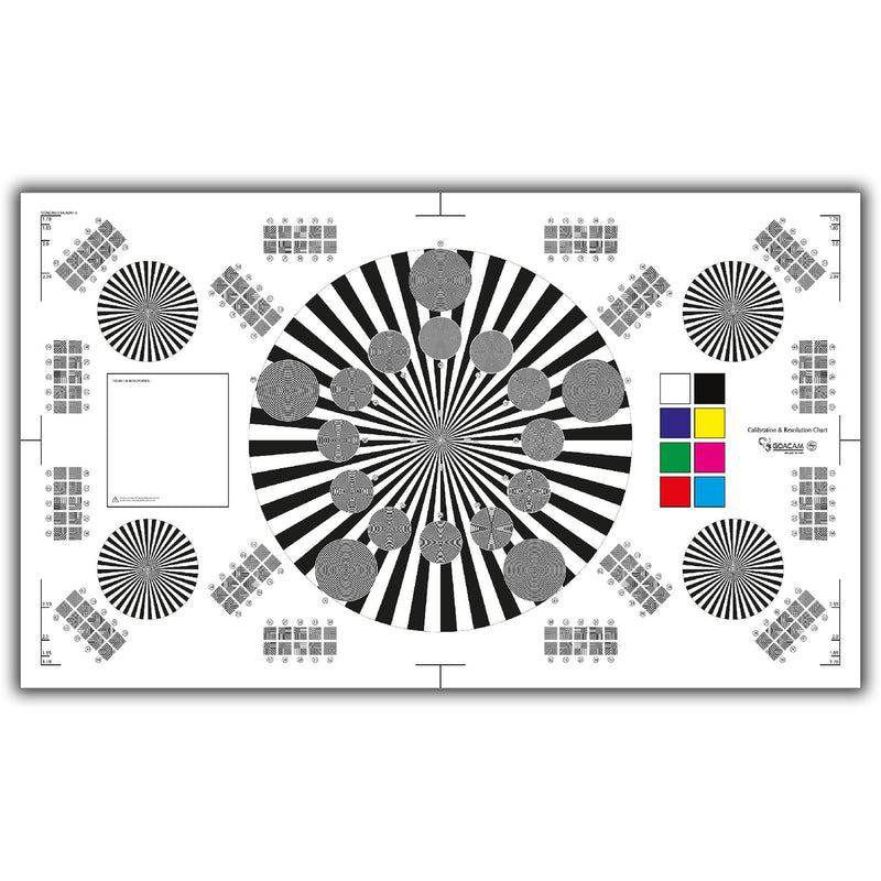 Pret a Tourner Goacam Exa 5 Calibration, Resolution, and Color Test Chart (28 x 48")