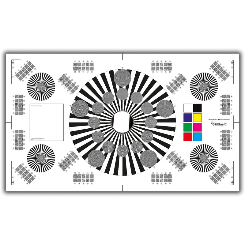 Pret a Tourner Goacam Exa 5 Calibration, Resolution, and Color Test Chart (28 x 48")