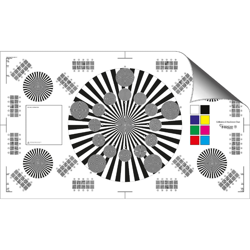 Pret a Tourner Goacam Exa 5 Calibration, Resolution, and Color Test Chart (28 x 48")