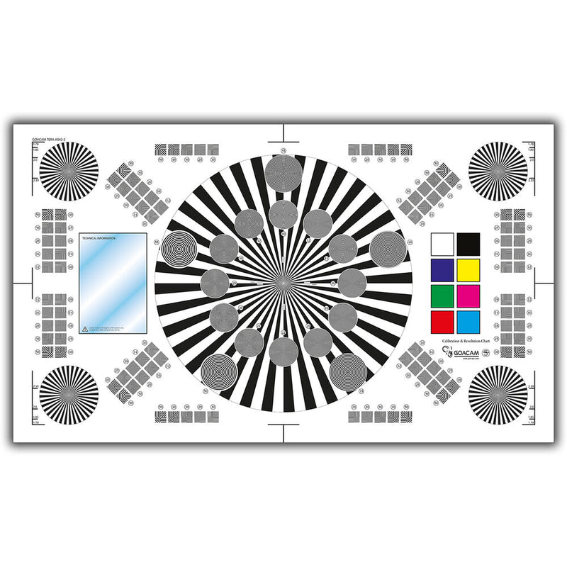 Pret a Tourner Goacam Tera 5 Calibration, Resolution, and Color Test Chart (21 x 35")