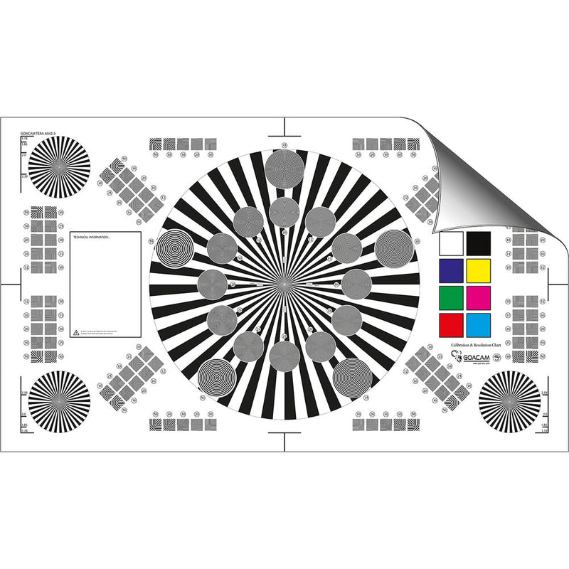 Pret a Tourner Goacam Tera 5 Calibration, Resolution, and Color Test Chart (21 x 35")