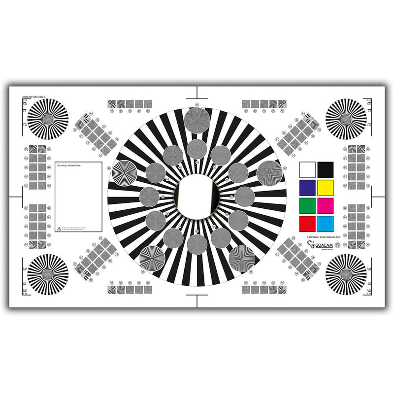 Pret a Tourner Goacam Tera 5 Calibration, Resolution, and Color Test Chart (21 x 35")