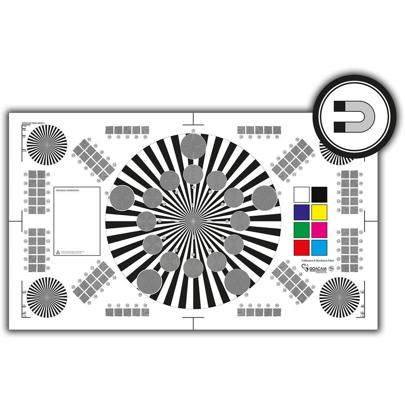 Pret a Tourner Goacam Tera 5 Calibration, Resolution, and Color Test Chart (21 x 35")