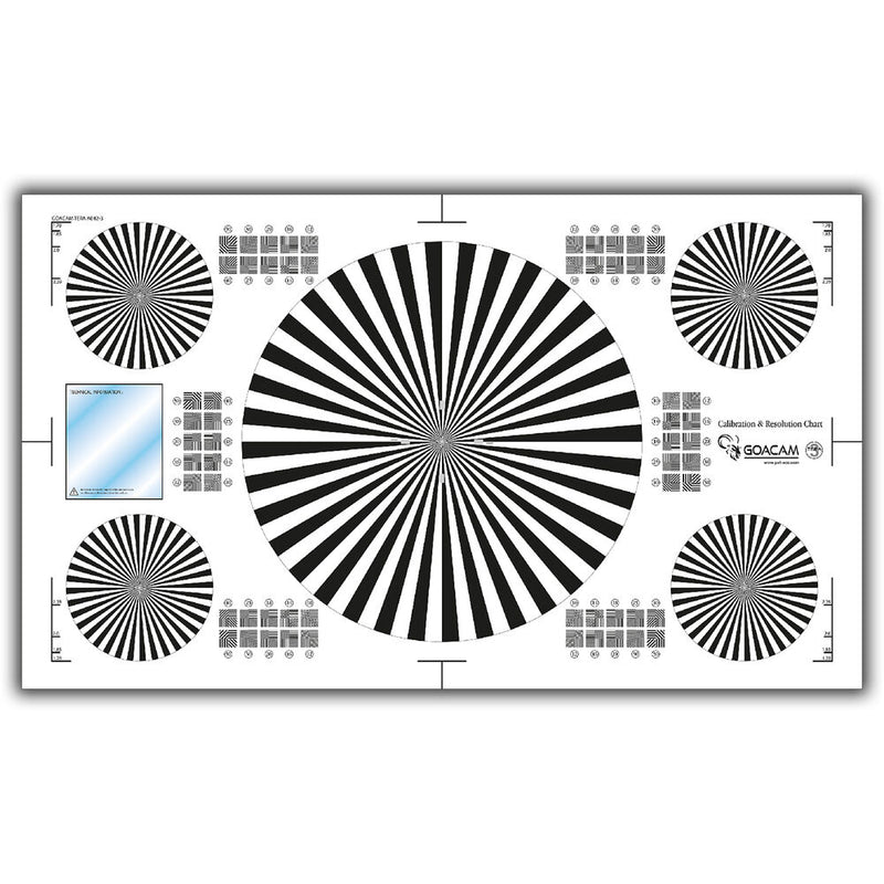 Pret a Tourner Goacam Tera 3 Calibration and Resolution Test Chart (21 x 35")