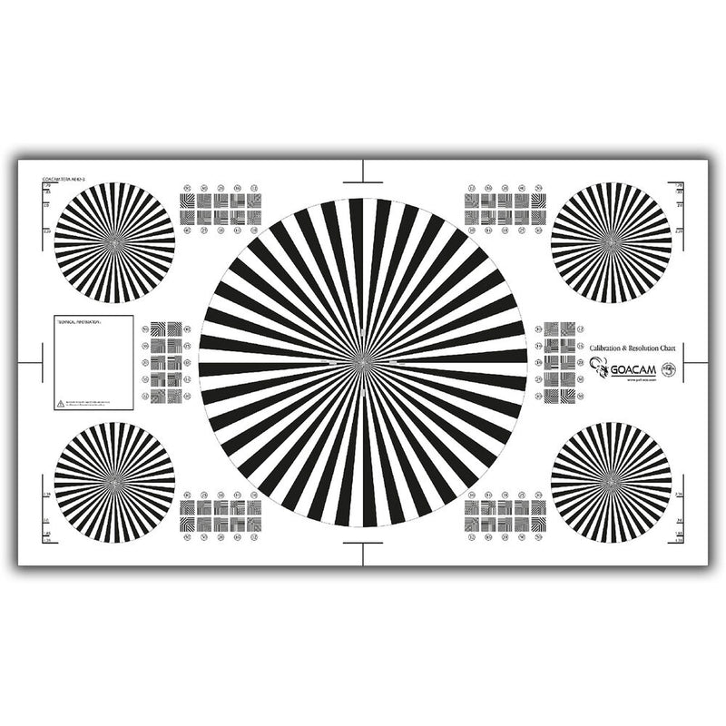 Pret a Tourner Goacam Tera 3 Calibration and Resolution Test Chart (21 x 35")