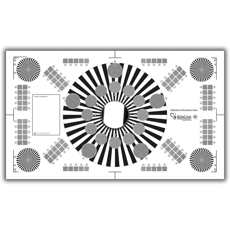Pret a Tourner Goacam Tera 4 Calibration and Resolution Test Chart (21 x 35")