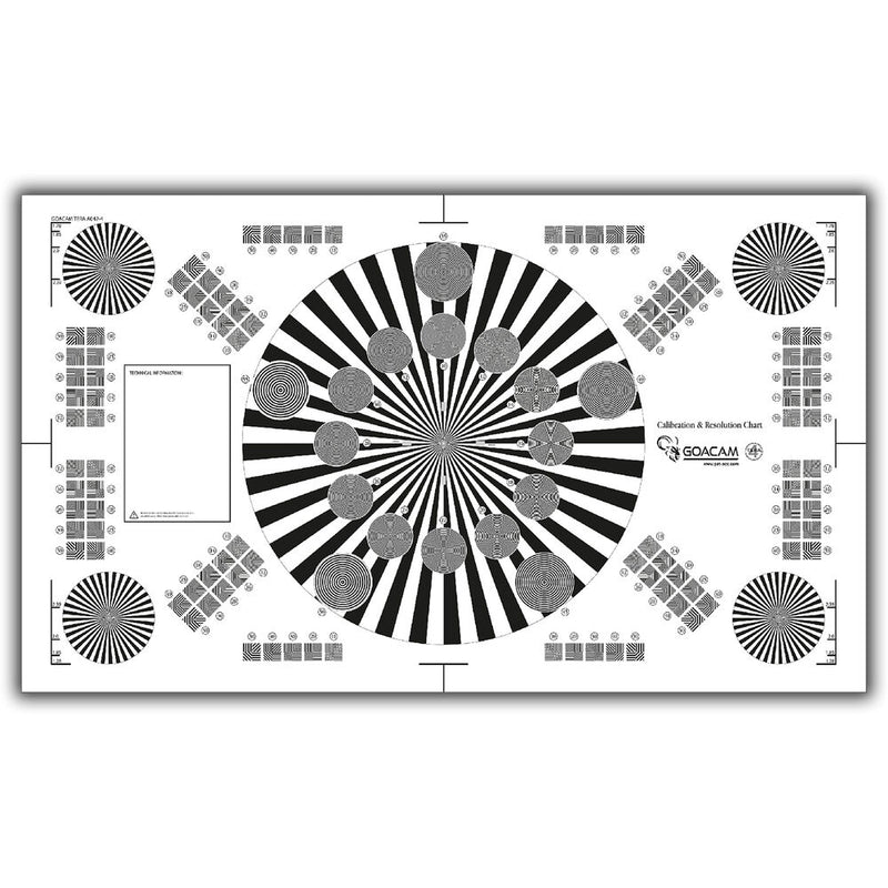 Pret a Tourner Goacam Tera 4 Calibration and Resolution Test Chart (21 x 35")