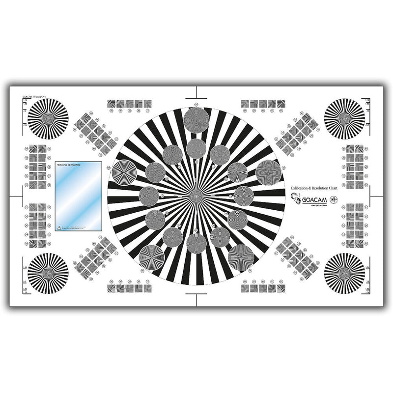 Pret a Tourner Goacam Tera 4 Calibration and Resolution Test Chart (21 x 35")