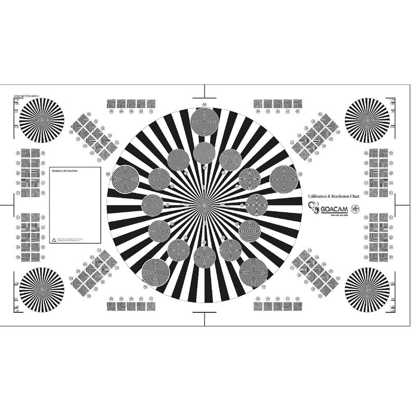 Pret a Tourner Goacam Tera 4 Calibration and Resolution Test Chart (21 x 35")