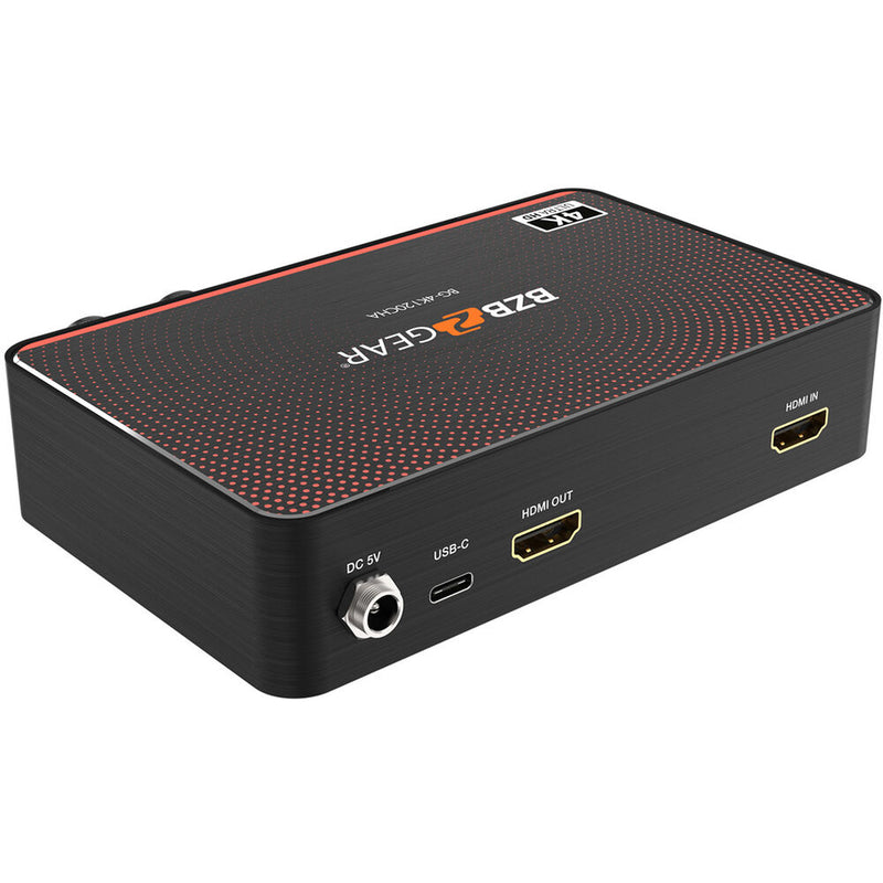 BZBGEAR USB-C 4K120 Video Capture Box with Scaler, HDMI 2.1 Loop Out, Audio & HDR10 to SDR Conversion