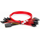Rocstor Internal Serial Attached SCSI Mini SAS Cable (Red, 19.6")