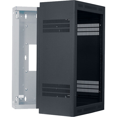 Lowell Manufacturing Wall-Mounted 18 RU, 19" Deep Rack (Cabinet Only)