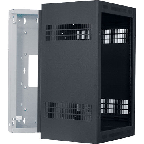 Lowell Manufacturing Wall-Mounted 18 RU, 23" Deep Rack (Cabinet Only)