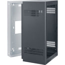 Lowell Manufacturing Wall-Mounted 21 RU, 23" Deep Rack (Cabinet Only)