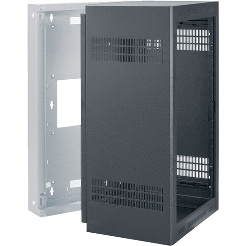 Lowell Manufacturing Wall-Mounted 21 RU, 23" Deep Rack (Cabinet Only)