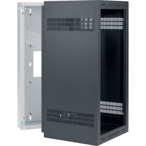 Lowell Manufacturing Wall-Mounted 24 RU, 28" Deep Rack (Cabinet Only)