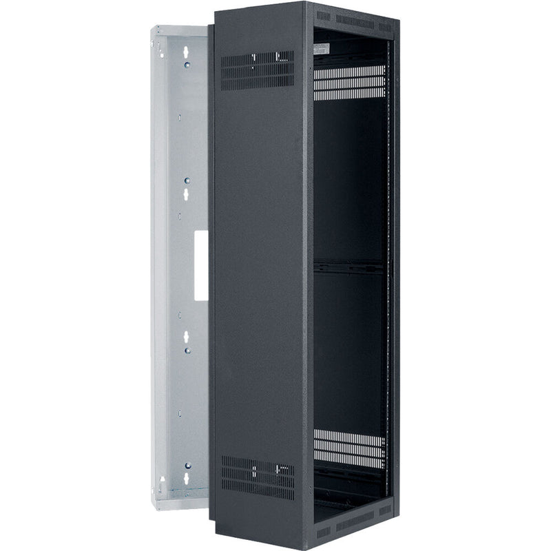 Lowell Manufacturing Wall-Mounted 35 RU, 19" Deep Rack (Cabinet Only)