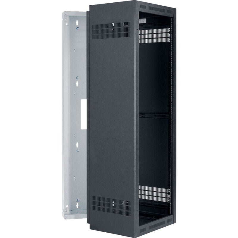 Lowell Manufacturing Wall-Mounted 35 RU, 23" Deep Rack (Cabinet Only)